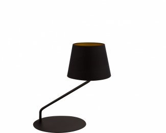Stylowa lampka biurkowa stołowa nocna czarna złota LIZBONA 50226