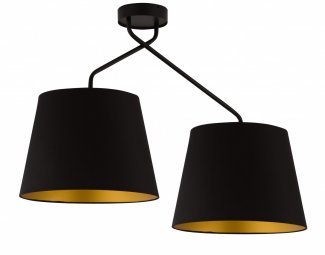 Stylowa lampa sufitowa plafon czarny złoty LIZBONA II 32116