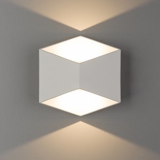 Lampa ogrodowa kinkiet biały TRIANGLES LED 8143