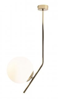 Piękna lampa sufitowa plafon szklana kula złoty GALLIA 1095PL_G30