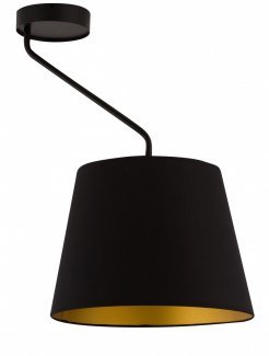 Stylowa lampa sufitowa plafon czarny złoty LIZBONA I 32119