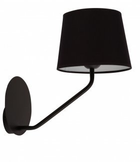 Stylowa lampa ścienna kinkiet biały czarny z abażurem LIZBONA 32112