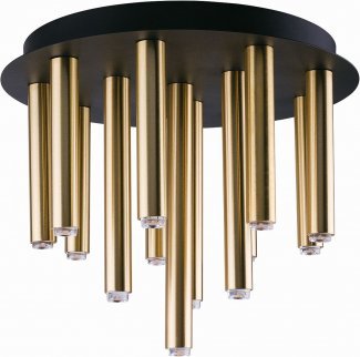 Stylowa lampa sufitowa plafon czarny złoty STALACTITE XIII 9054